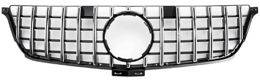 Front Radiator Grille for MERCEDES-BENZ ML-CLASS W166 (2013-2015) GTR Panamericana Style in Silver