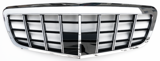 Front Radiator Grille for MERCEDES-BENZ S-CLASS W221 (2009-2012) Brabus Style in Silver