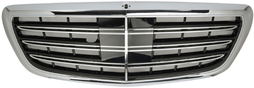 Front Radiator Grille for MERCEDES-BENZ S-CLASS W222 (2013-2020) AMG S65 Style in Silver
