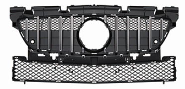 Front Radiator Grille for MERCEDES-BENZ SLK R172 (2011-2015) GTR Panamericana Style in Silver