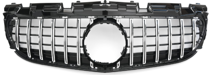 Front Radiator Grille for MERCEDES-BENZ SLK R172 (2016-2020) GTR Panamericana Style in Silver