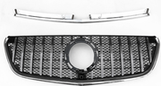 Front Radiator Grille for MERCEDES-BENZ V-Class W447 (2016-2020) GTR Panamericana Style in Silver