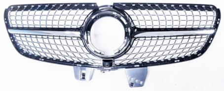 Front Radiator Grille for MERCEDES-BENZ V-Class W447 (2021-2022) Diamond Style in Gloss Black