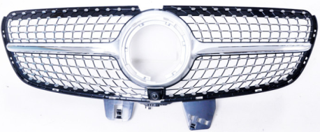 Front Radiator Grille for MERCEDES-BENZ V-Class W447 (2021-2022) Diamond Style in Silver