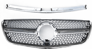 Front Radiator Grille for MERCEDES-BENZ V-Class W447 (2021-2022) Diamond Style in Silver