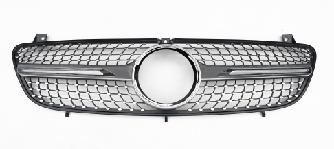 Front Radiator Grille for MERCEDES-BENZ Viano W639 (2004-2010) Diamond Style in Silver