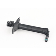 Front Right Headlight Washer Nozzle for AUDI A6 4G (2010-2019) in Black color ABS with lift cylinder, Two-hole Nozzle