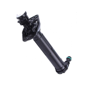 Front Right Headlight Washer Nozzle for AUDI A6 4G (2010-2019) in Black color ABS with lift cylinder, Two-hole Nozzle