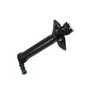 Front Right Headlight Washer Nozzle for AUDI A6 4G (2010-2019) in Black color ABS with lift cylinder, Two-hole Nozzle