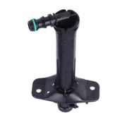 Front Right Headlight Washer Nozzle for AUDI A6 4G (2010-2019) in Black color ABS with lift cylinder, Two-hole Nozzle