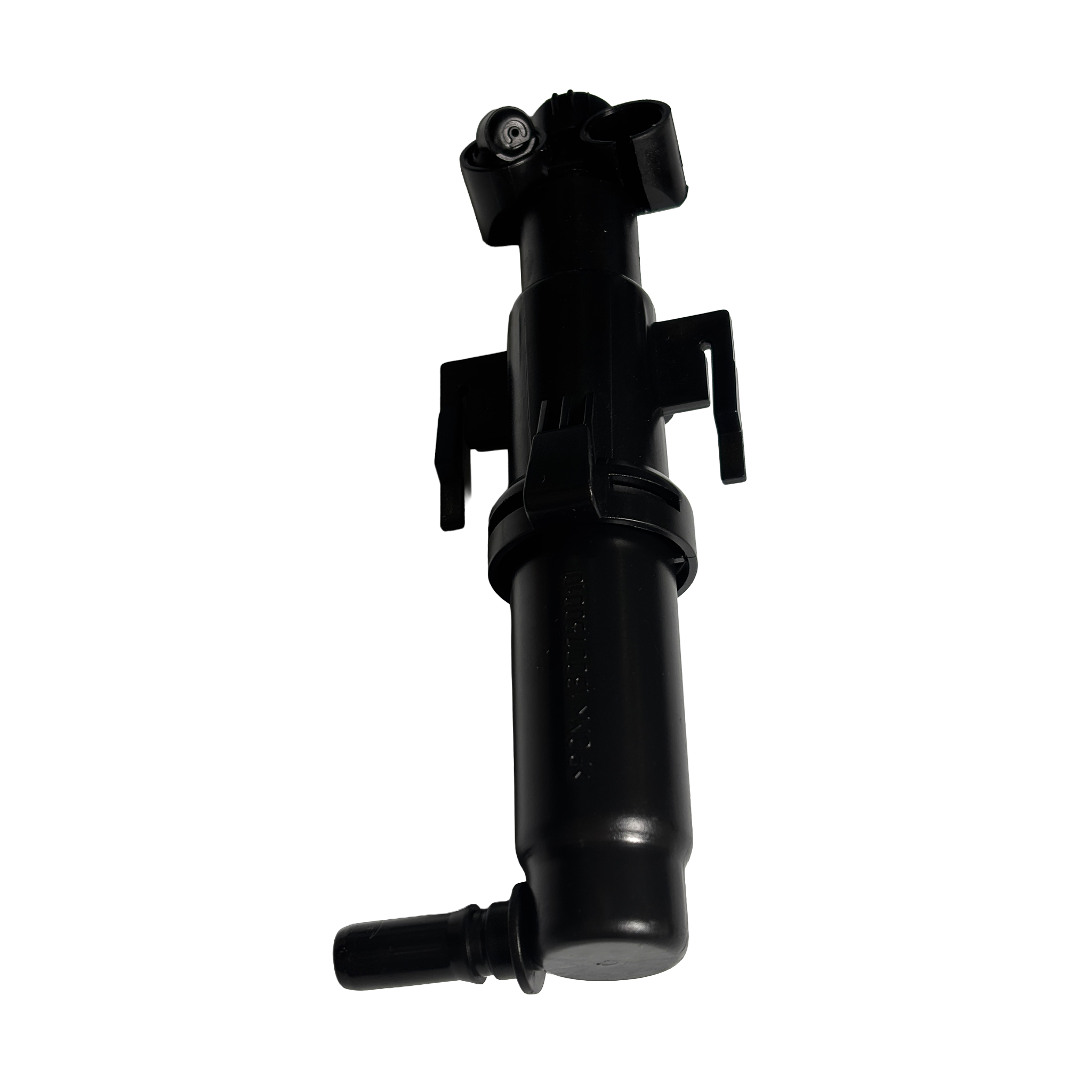 Front Right Headlight Washer Nozzle for BMW 5 SERIES GRAN TURISMO F07 (2009-2019) in Black color ABS with one-hole nozzle and lift cylinder