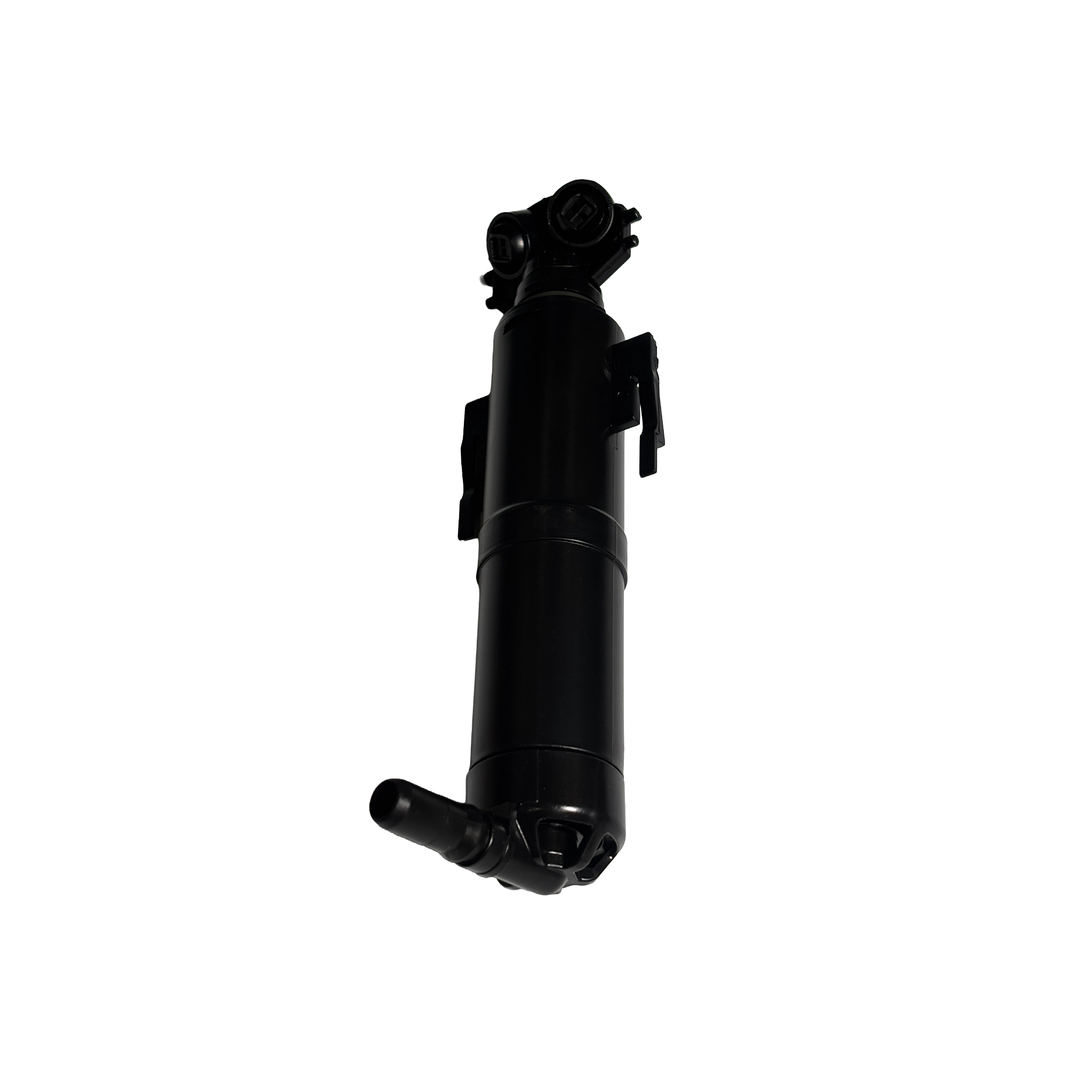 Front Right Headlight Washer Nozzle for BMW X1 E84 (2009-2015) in Black color ABS material, Two-hole Nozzle