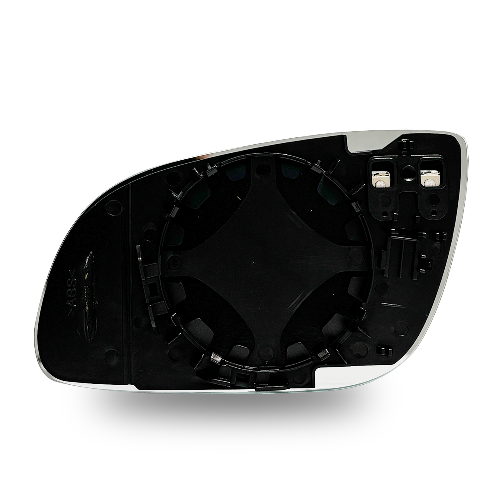 Front Right Rear View Mirror Glass for AUDI A8 4E2 (2002-2009) Heated, Single Curvature with Plastic Frame
