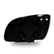 Front Right Rear View Mirror Glass for AUDI A8 4E2 (2002-2009) Heated, Single Curvature with Plastic Frame