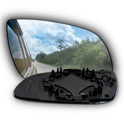 Front Right Rear View Mirror Glass for AUDI A8 4E2 (2002-2009) Heated, Single Curvature with Plastic Frame
