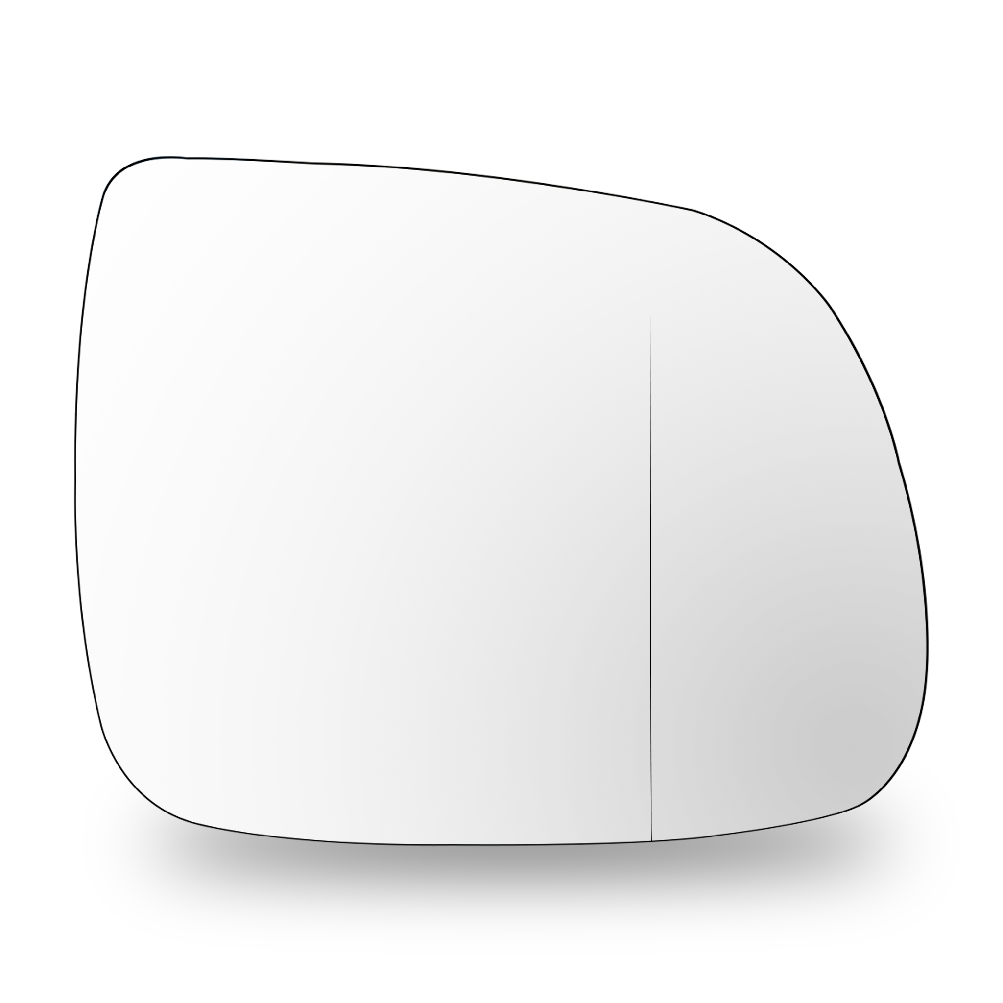 Front Right Rear View Mirror Glass for AUDI Q5 8RB (2008-2017) with Double Curvature and Heated