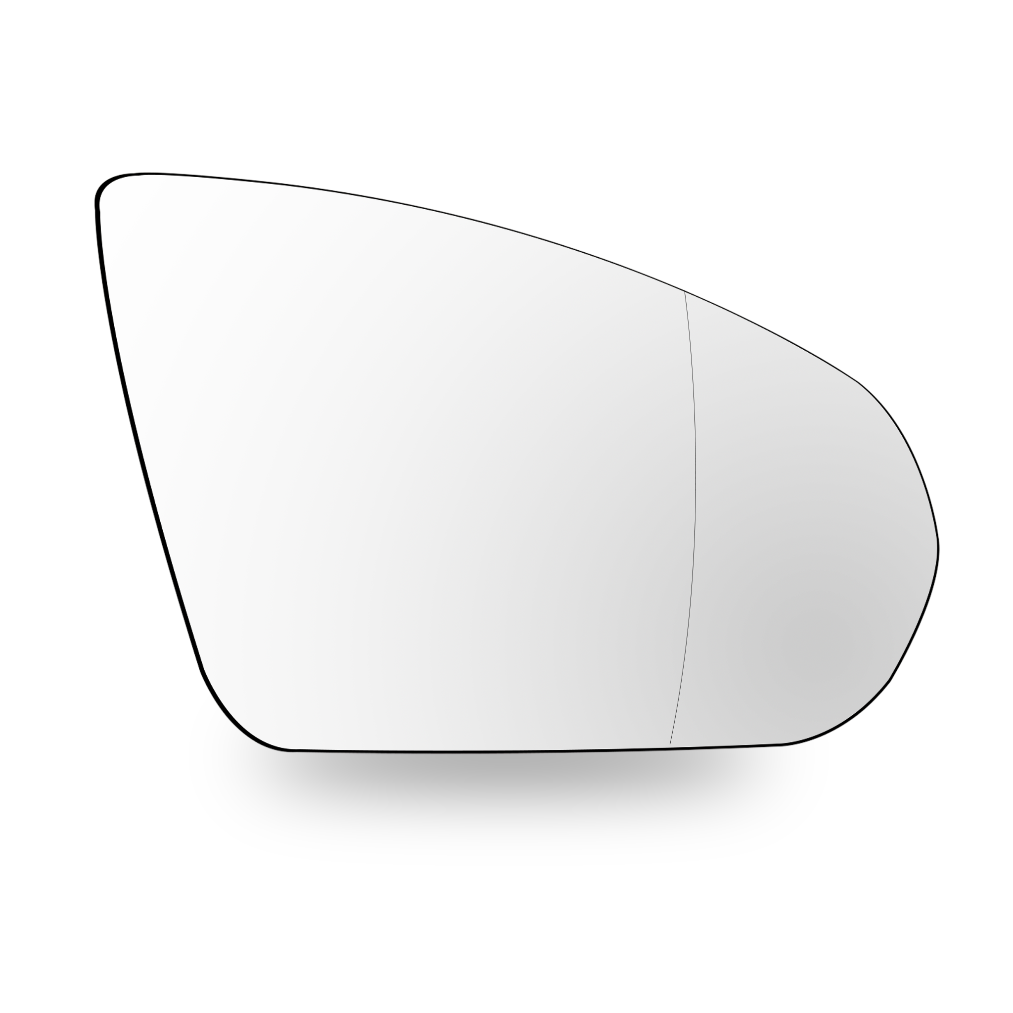 Front Right Side Mirror Glass for MERCEDES-BENZ A-CLASS W177 (2019-2026) with Double Curvature