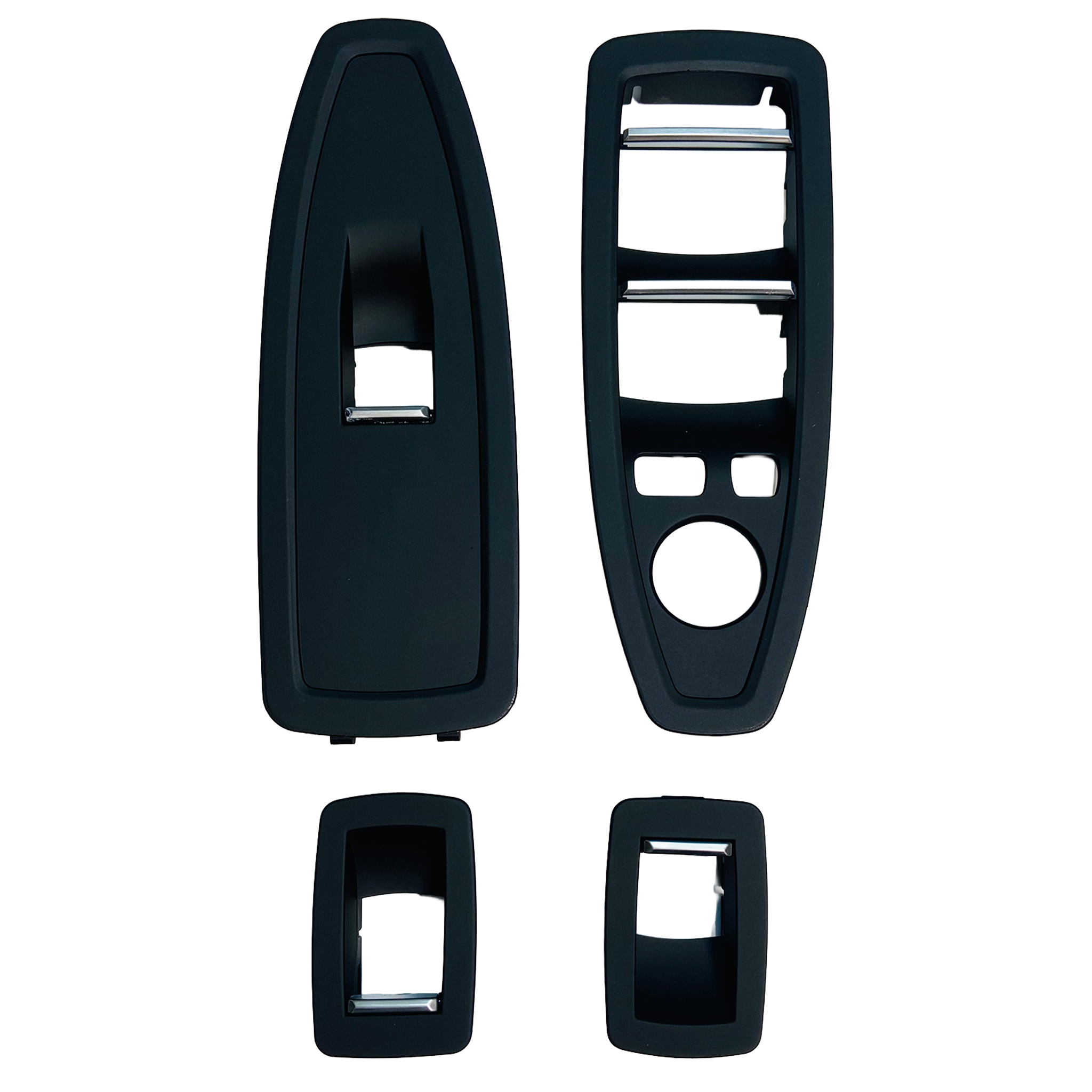 Front Window Switch Panel Cover Set for BMW 3 SERIES F31 (2012-2019) in Black color