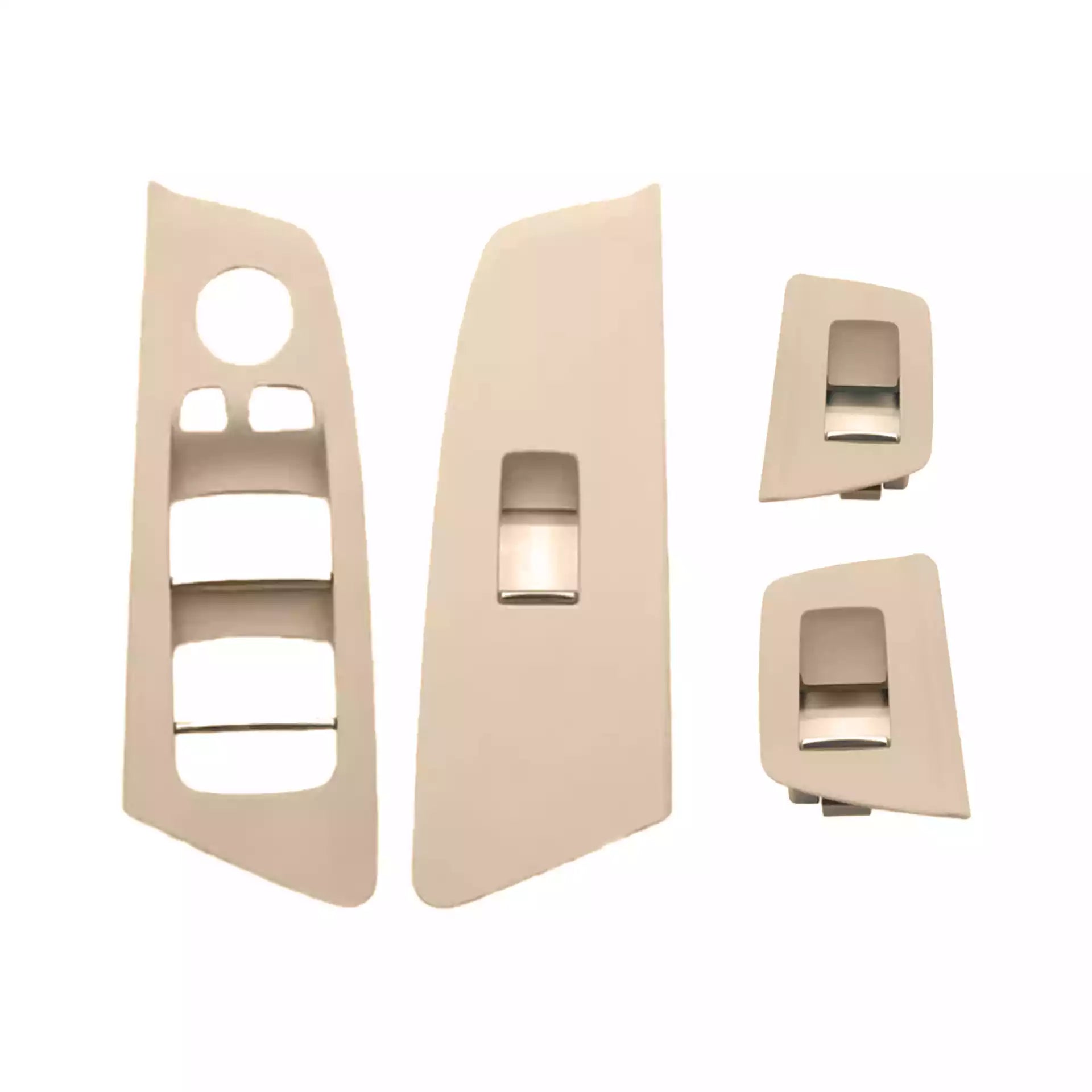 Front Window Switch Panel Cover Set for BMW 5 SERIES G30 (2016-2023) in Beige color