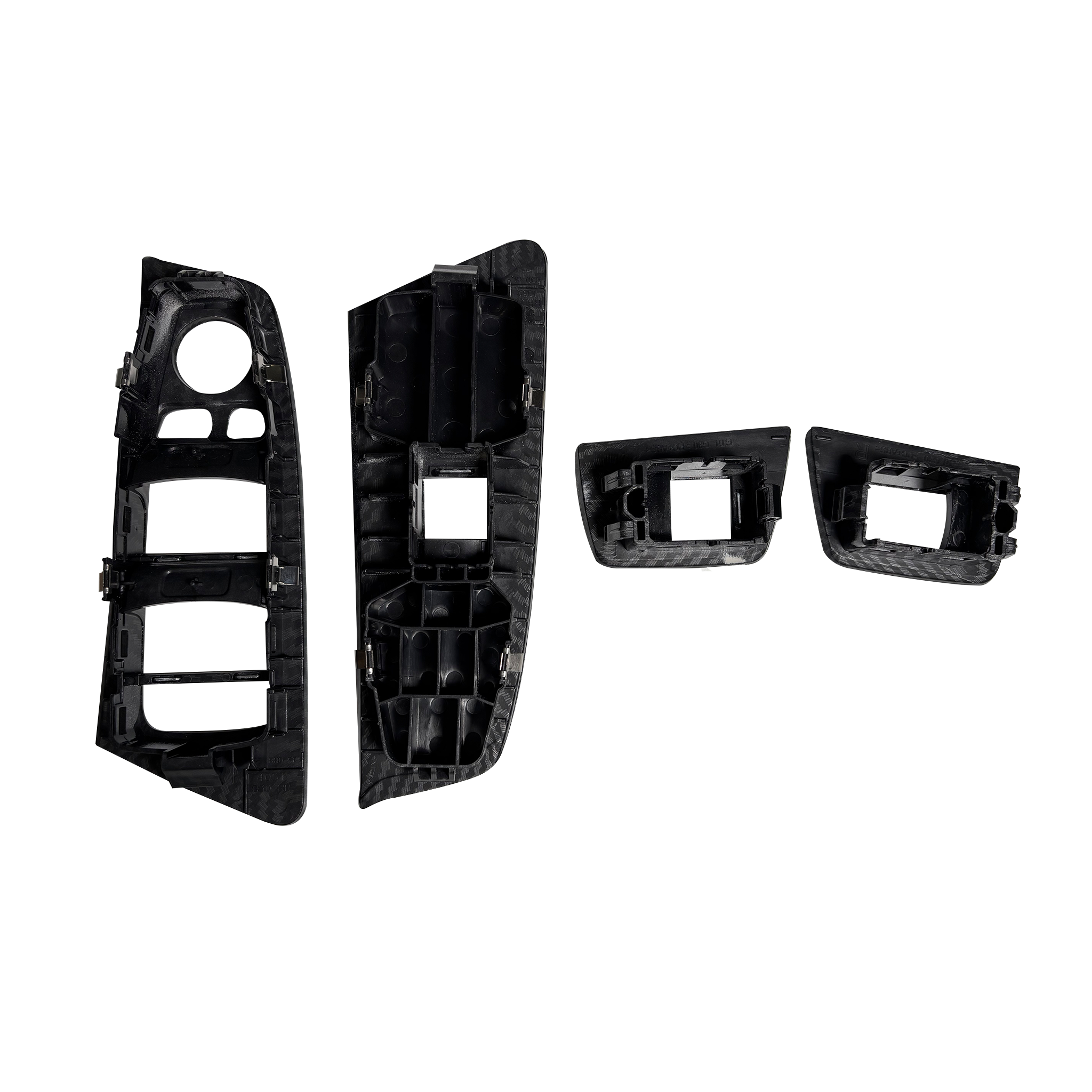Front Window Switch Panel Cover Set for BMW 5 SERIES G30 (2016-2023) in Carbon Fiber color