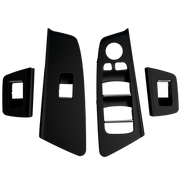 Front Window Switch Panel Cover Set for BMW 5 Series G38 (2017-2023) in Black color RHD