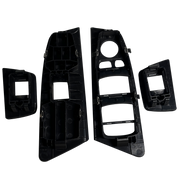Front Window Switch Panel Cover Set for BMW 5 Series G38 (2017-2023) in Black color RHD