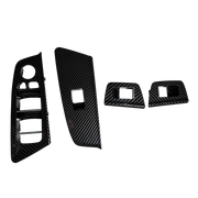 Front Window Switch Panel Cover Set for BMW 5 Series G38 (2017-2023) in Carbon Fiber color