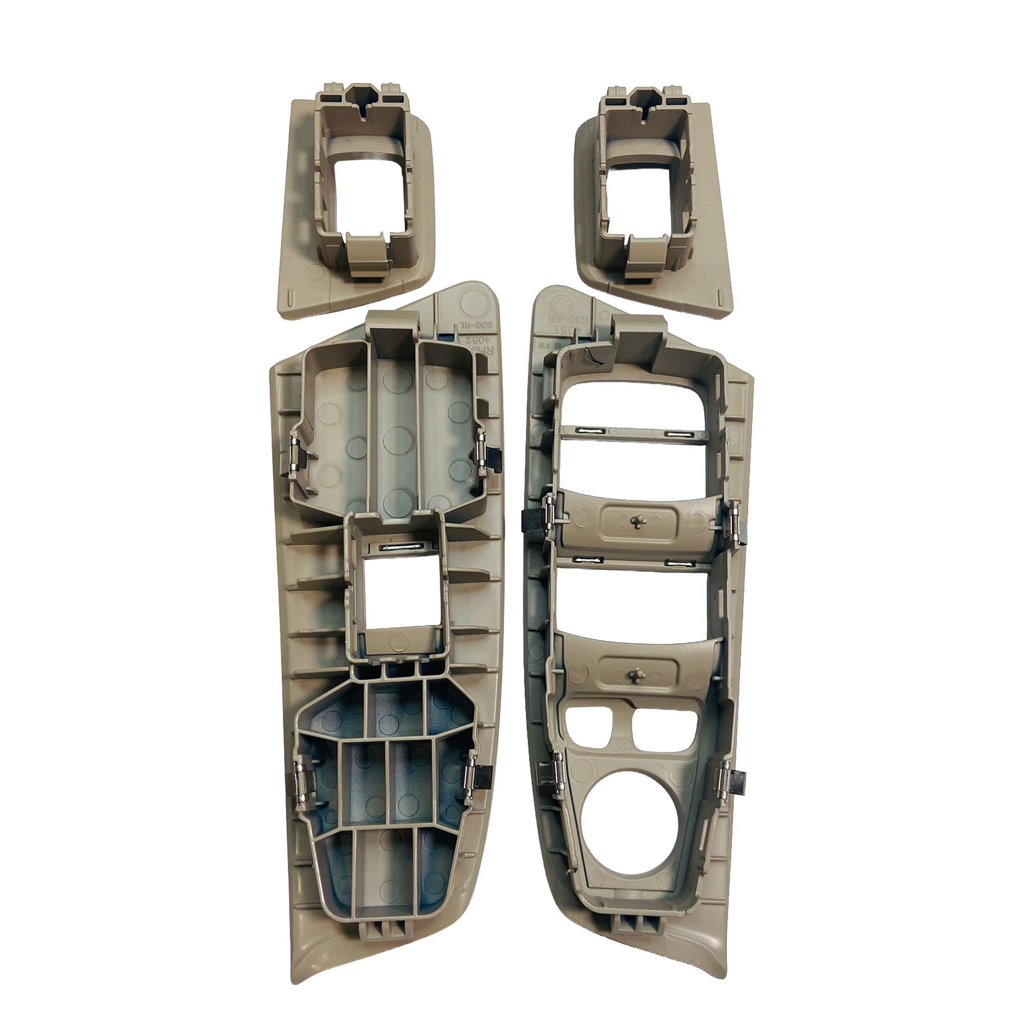 Front Window Switch Panel Cover Set for BMW 5 Series G38 (2017-2023) in Oyster color RHD