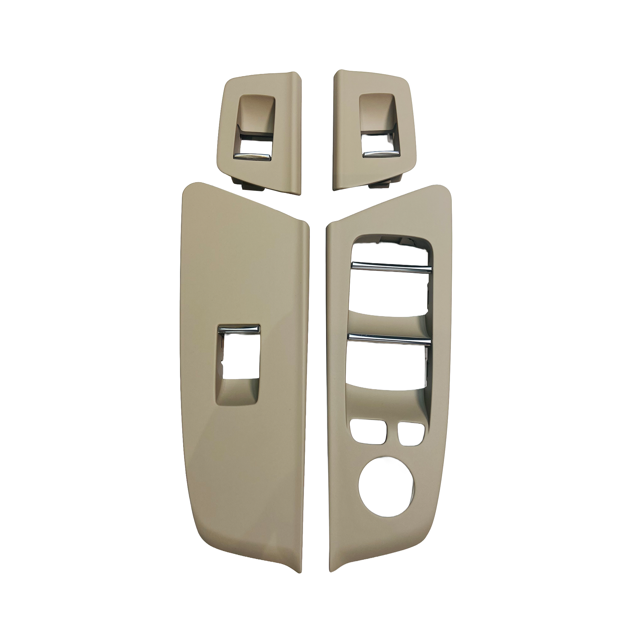 Front Window Switch Panel Cover Set for BMW M5 F90 (2018-2023) in Oyster color RHD
