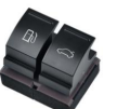 Fuel Tank Cover Unlock Switch 4-Pin for VW TOUAREG 7LA (2009-2012) in Black color