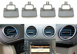 Gray Central, Left & Right AC Vent Grille Slider for Mercedes Benz M-Class W164 (2005-2011)-1