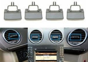 Gray Central, Left & Right AC Vent Grille Slider for Mercedes Benz M-Class W164 (2005-2011)-1