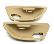 Inner Door Handle Bowl Cover Trim for BMW 5 Series F11 (2010-2016) in Beige color with Ambient Light 2 Pcs
