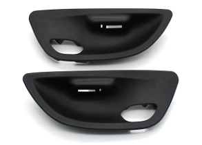 Inner Door Handle Bowl Cover Trim for BMW 5 Series F18 (2010-2016) in Black color with Ambient Light 2 Pcs