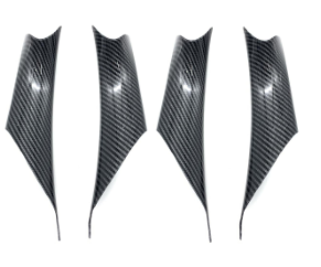 Inner Door Handle Cover Set for BMW 3 F34 (2014-2020) in Carbon Fiber color