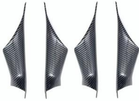 Inner Door Handle Cover Set for BMW 5 Series G38 (2017-2023) in Carbon Fiber color