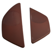 Inner Door Loudspeaker Cover Set for BMW 5 Series F11 (2010-2016) in Red Brown color PC and ABS