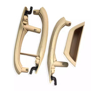 Inner Door Pull Handle Cover Set for BMW X3 F25 (2011-2017) in Beige color with Leather Cover