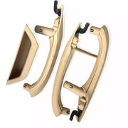Inner Door Pull Handle Cover Set for BMW X3 F25 (2011-2017) in Beige color with Leather Cover