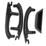 Inner Door Pull Handle Cover Set for BMW X3 F25 (2011-2017) in Black color with Leather Cover