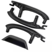 Inner Door Pull Handle Cover Set for BMW X3 F25 (2011-2017) in Black color with Leather Cover