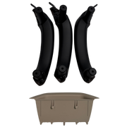 Inner Door Pull Handle Cover Set for BMW X3 F25 (2011-2017) in Moka color with Leather Cover