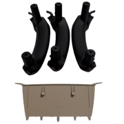 Inner Door Pull Handle Cover Set for BMW X3 F25 (2011-2017) in Moka color with Leather Cover