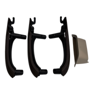Inner Door Pull Handle Cover Set for BMW X3 F25 (2011-2017) in Moka color with Leather Cover