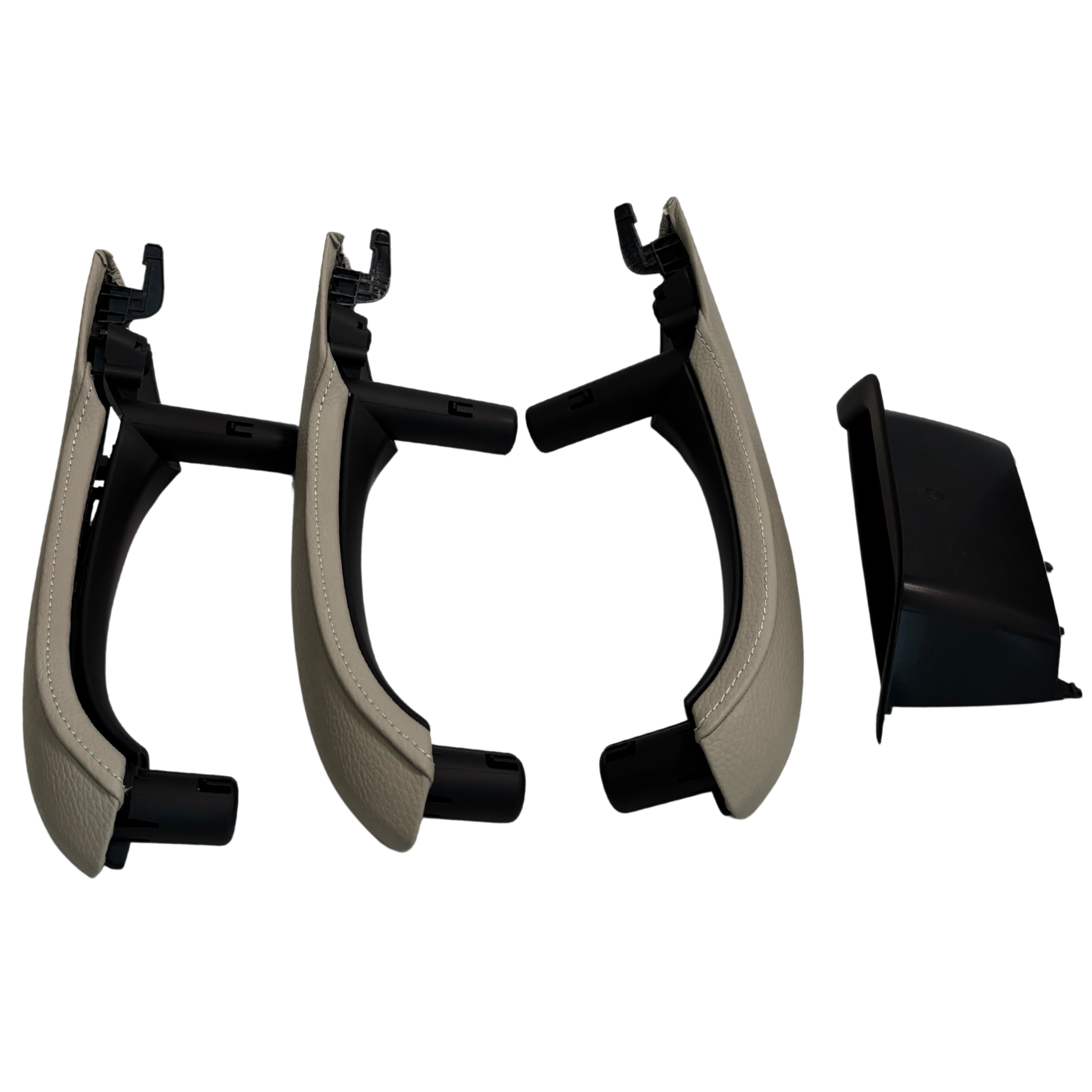 Inner Door Pull Handle Cover Set for BMW X3 F25 (2011-2017) in Oyster color with Leather Cover