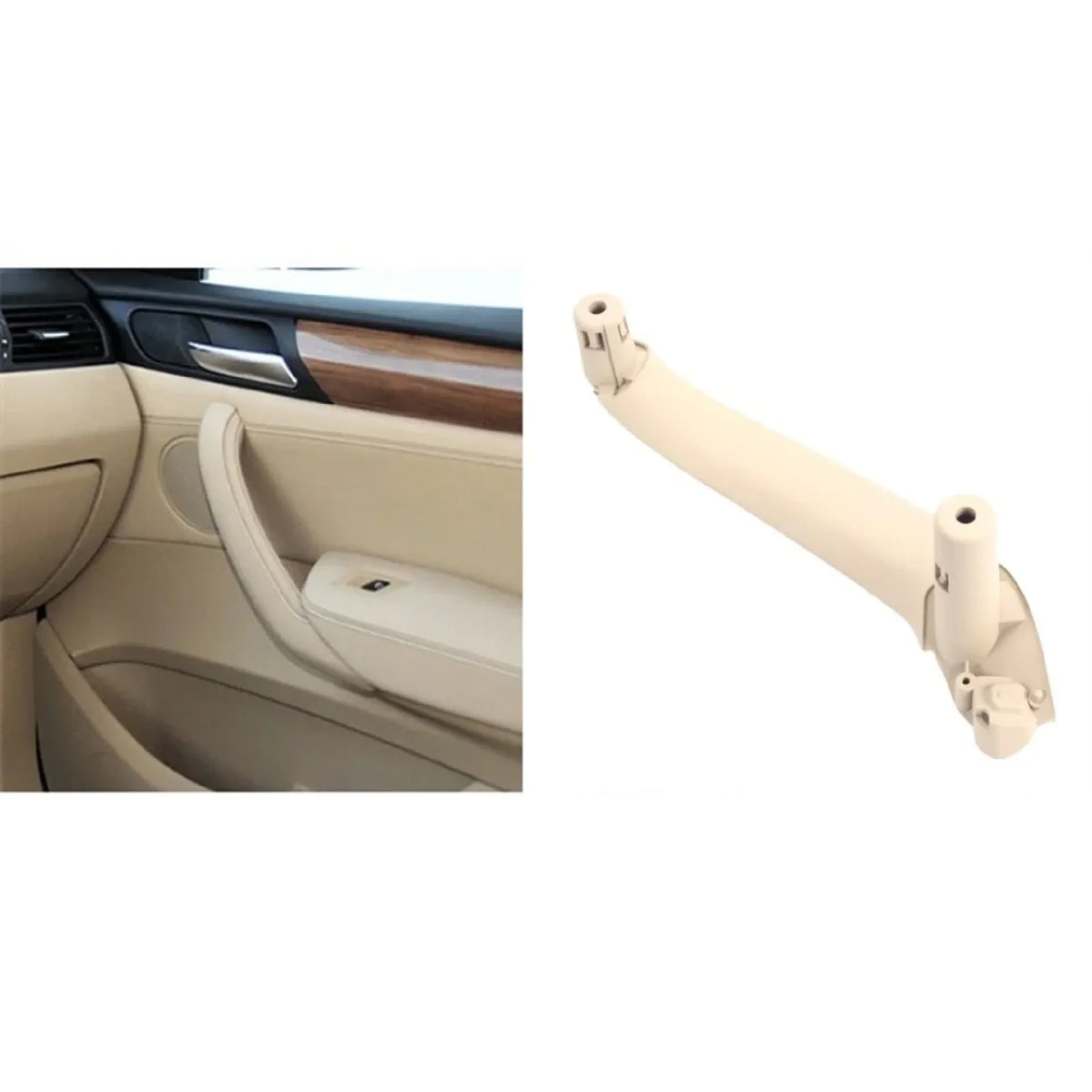 Inner Door Pull Handle Cover Set for BMW X4 F26 (2014-2018) in Beige color