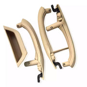 Inner Door Pull Handle Cover Set for BMW X4 F26 (2014-2018) in Beige color with Leather Cover
