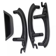 Inner Door Pull Handle Cover Set for BMW X4 F26 (2014-2018) in Black color with Leather Cover