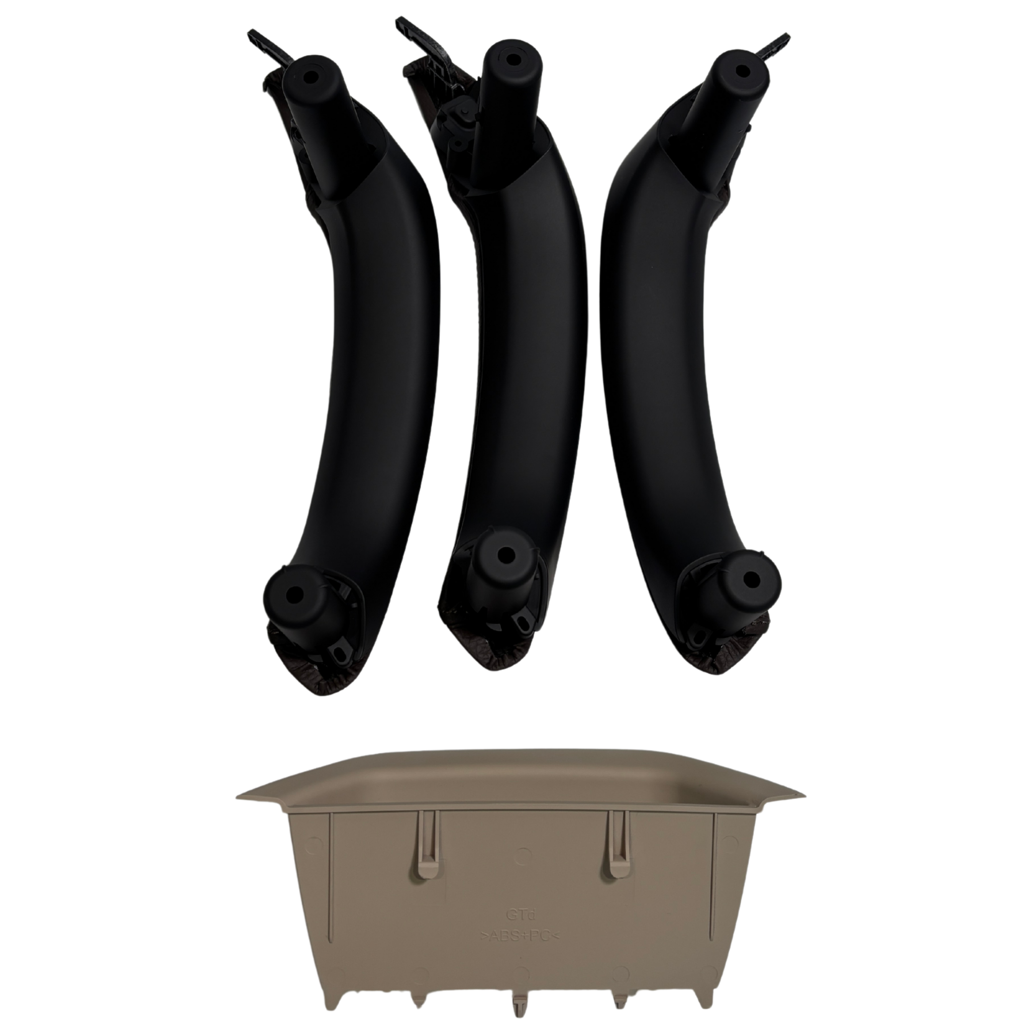Inner Door Pull Handle Cover Set for BMW X4 F26 (2014-2018) in Moka color with Leather Cover