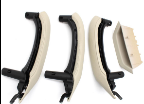 Inner Door Pull Handle Cover Set for BMW X4 F26 (2014-2018) in Oyster color with Leather Cover